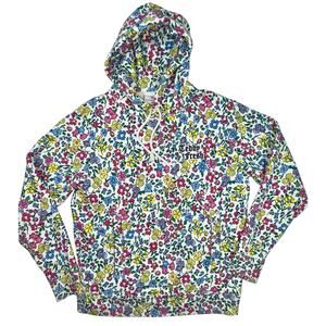 TEDDY FRESH Grandma Floral Print Pull Over Hoodie Unisex Oversized Sz XS
